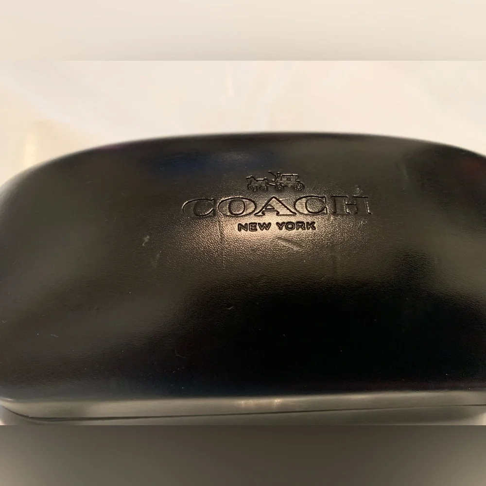 Coach Hard Leather Shell Eyeglass Case - Picture 1 of 6
